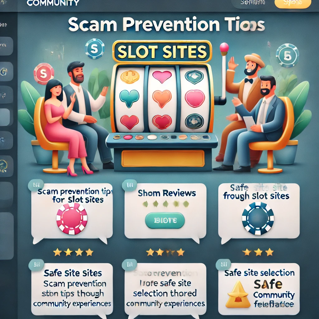 DALL·E 2024-11-13 14.51.13 - An online community interface where members discuss scam prevention tips for slot sites, showing reviews and shared user experiences. The interface en